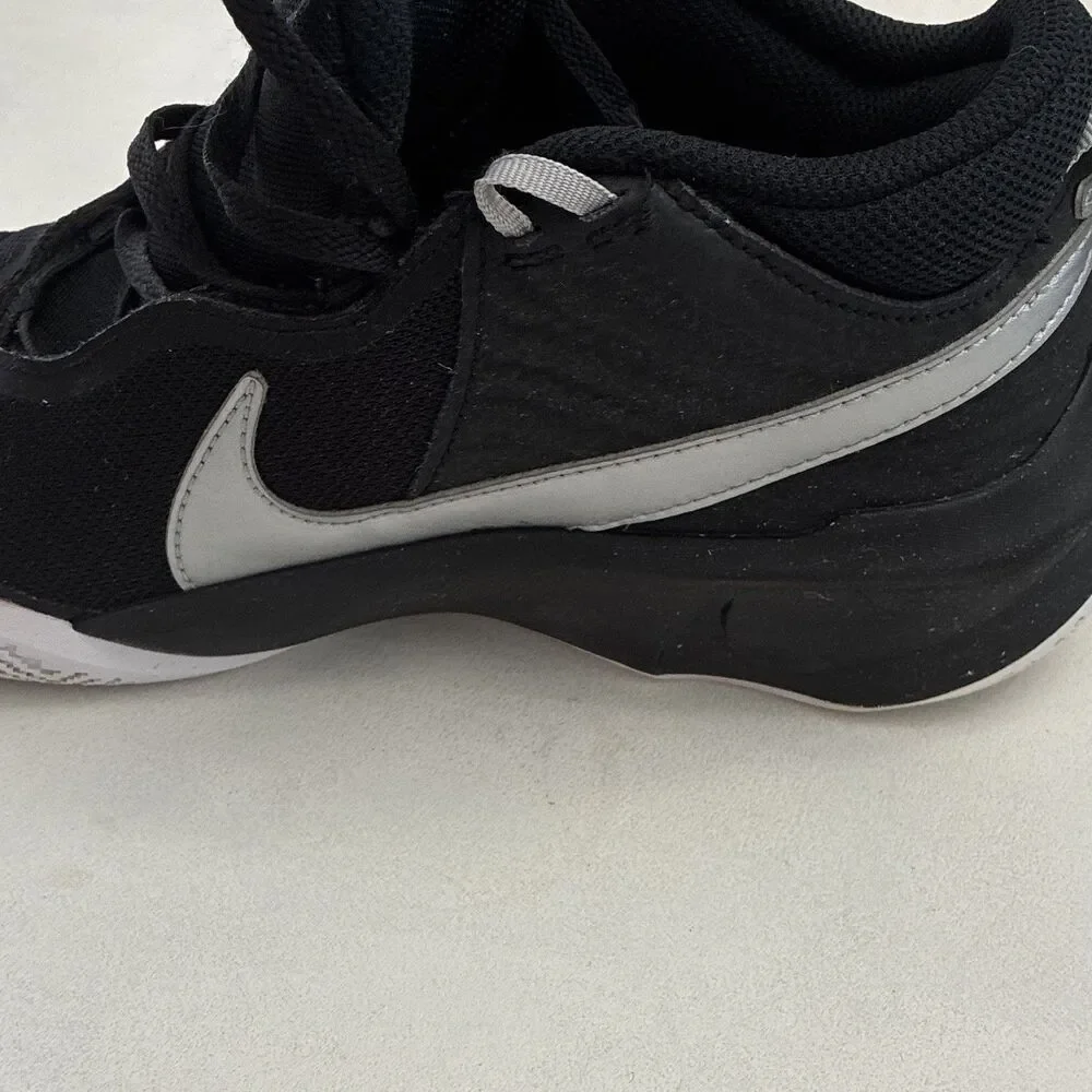 Nike Hustle D 9 CW6735-004 Black/White Low Top Lace-Up Basketball Sneakers